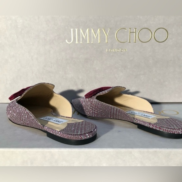 Jimmy Choo Galaxy Flats Glitter Slippers - Picture 3 of 9